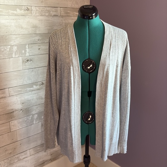 Belle by Belldini Sweaters - BELLE Lightweight Open Knit Gray Cardigan